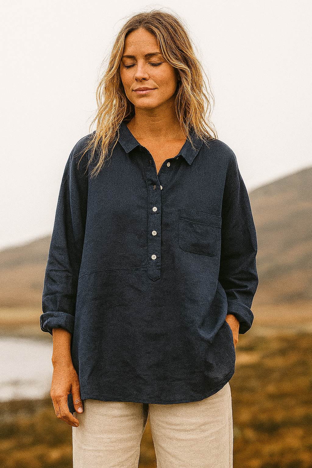 Amelia - Chic Long-Sleeve Shirt for Women
