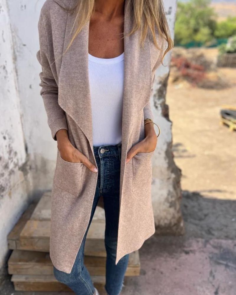 EIGONA - CASUAL CARDIGAN WITH LAPELS