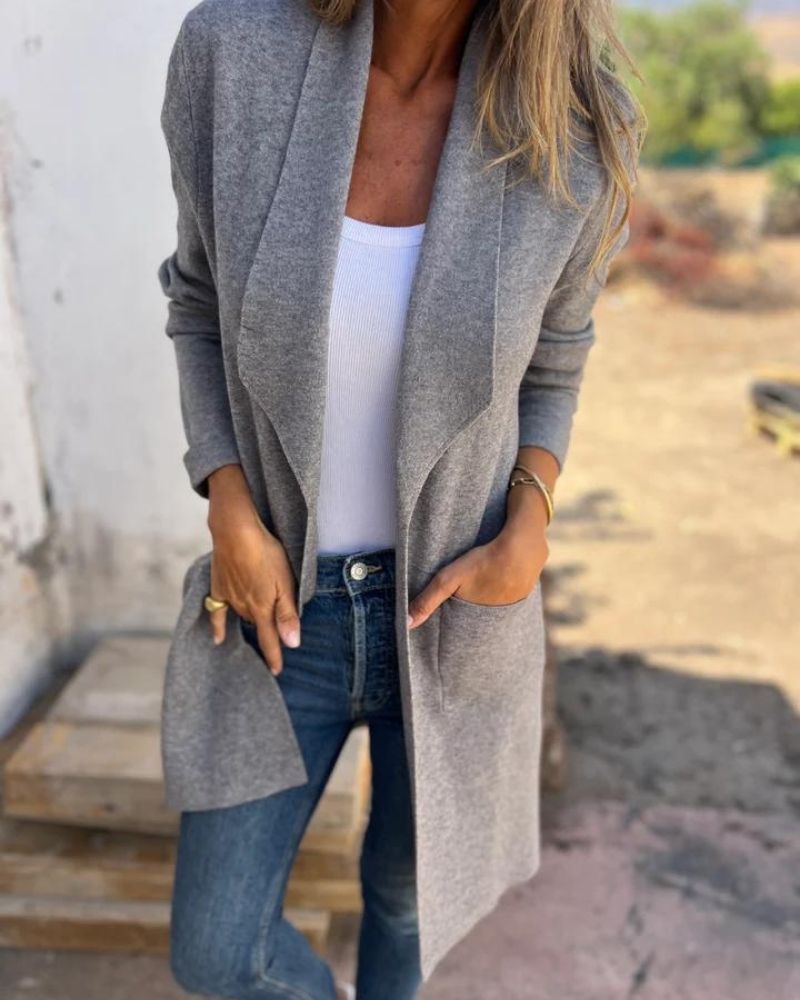 EIGONA - CASUAL CARDIGAN WITH LAPELS