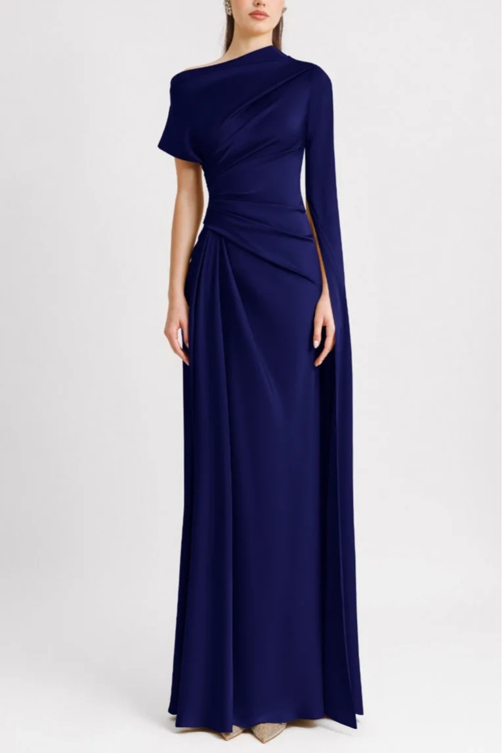 ALEXIA - SLANTED COLLAR DRESS