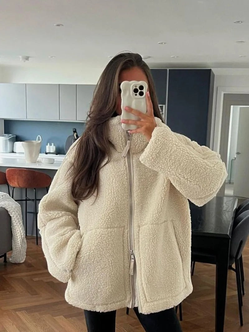 Lisa | Oversized warm fleece jacket