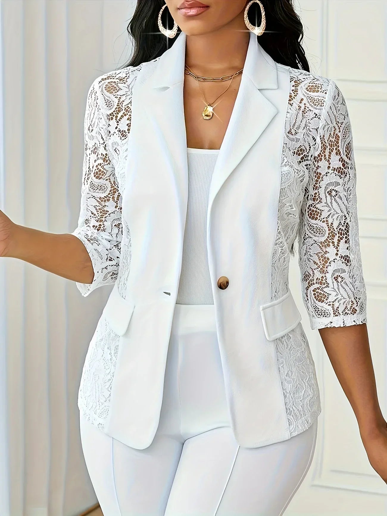 Layla™ | Elegant Lace Blazer