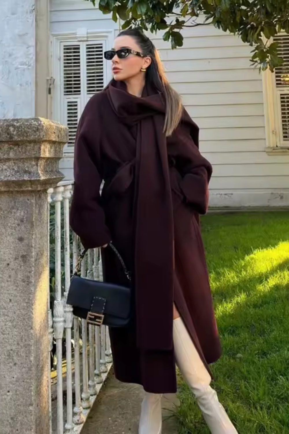 Querine | Coat with scarf