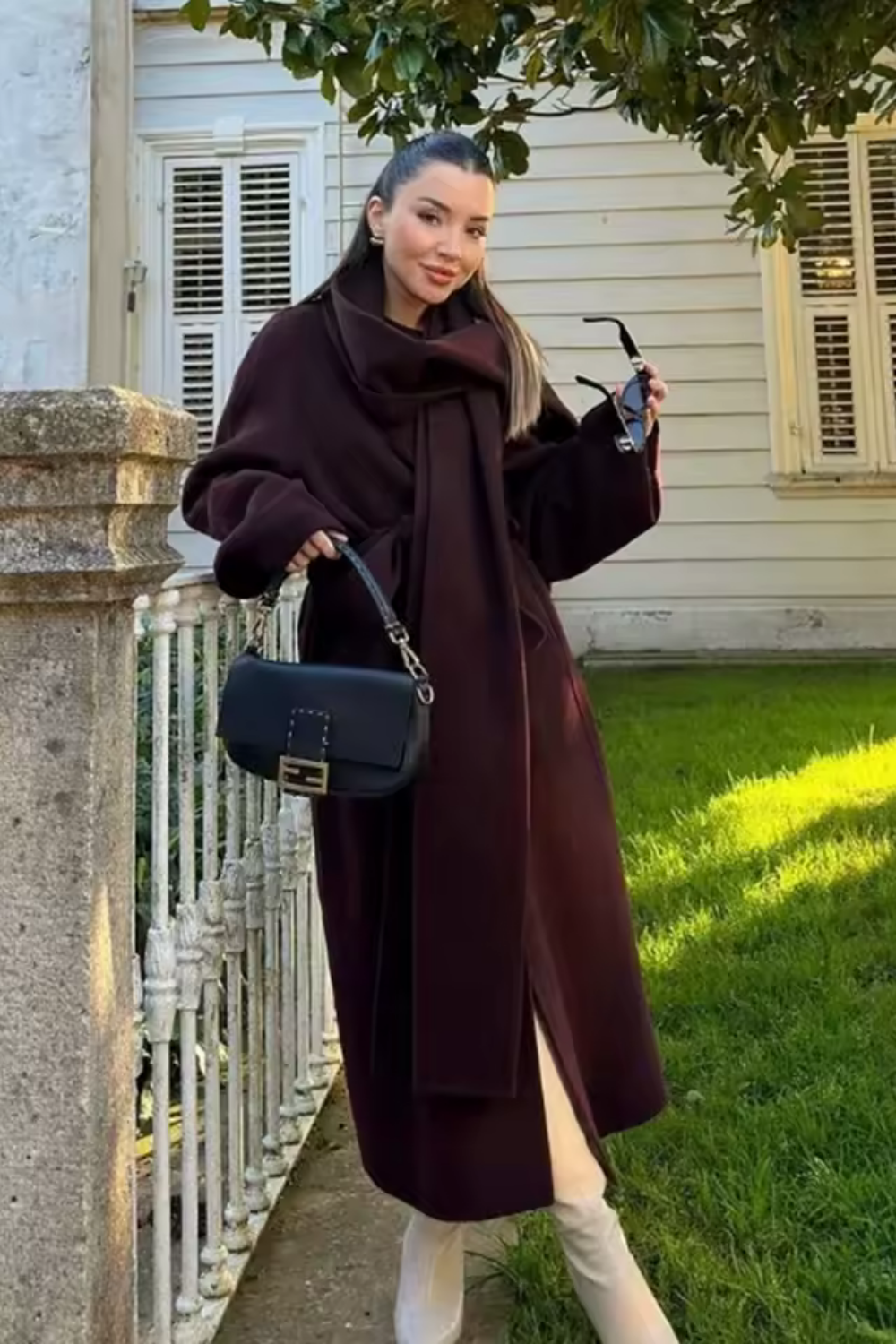 Querine | Coat with scarf