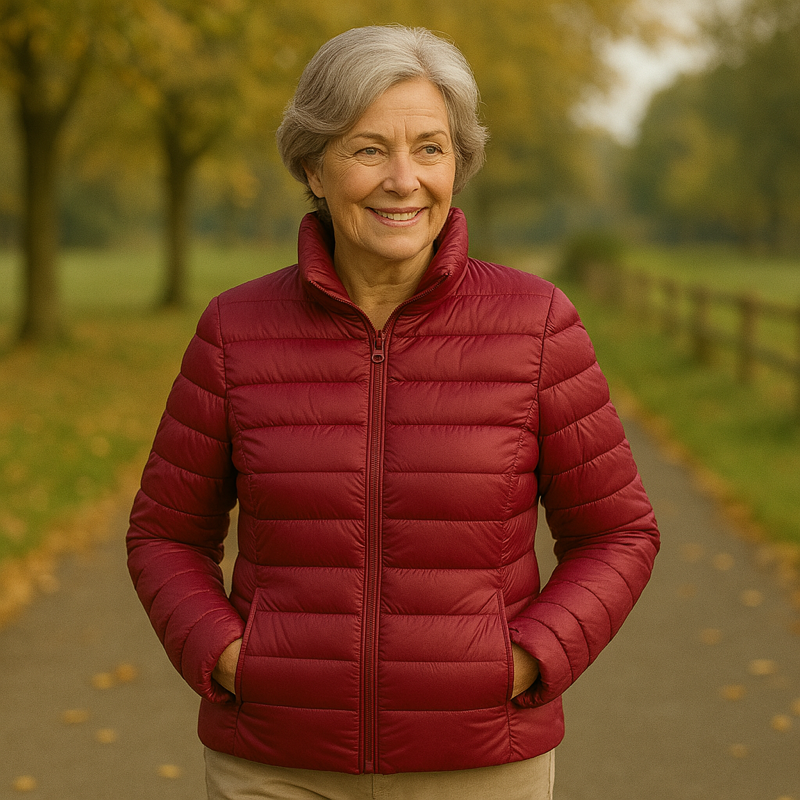 Freja Padded Jacket | Dark Red