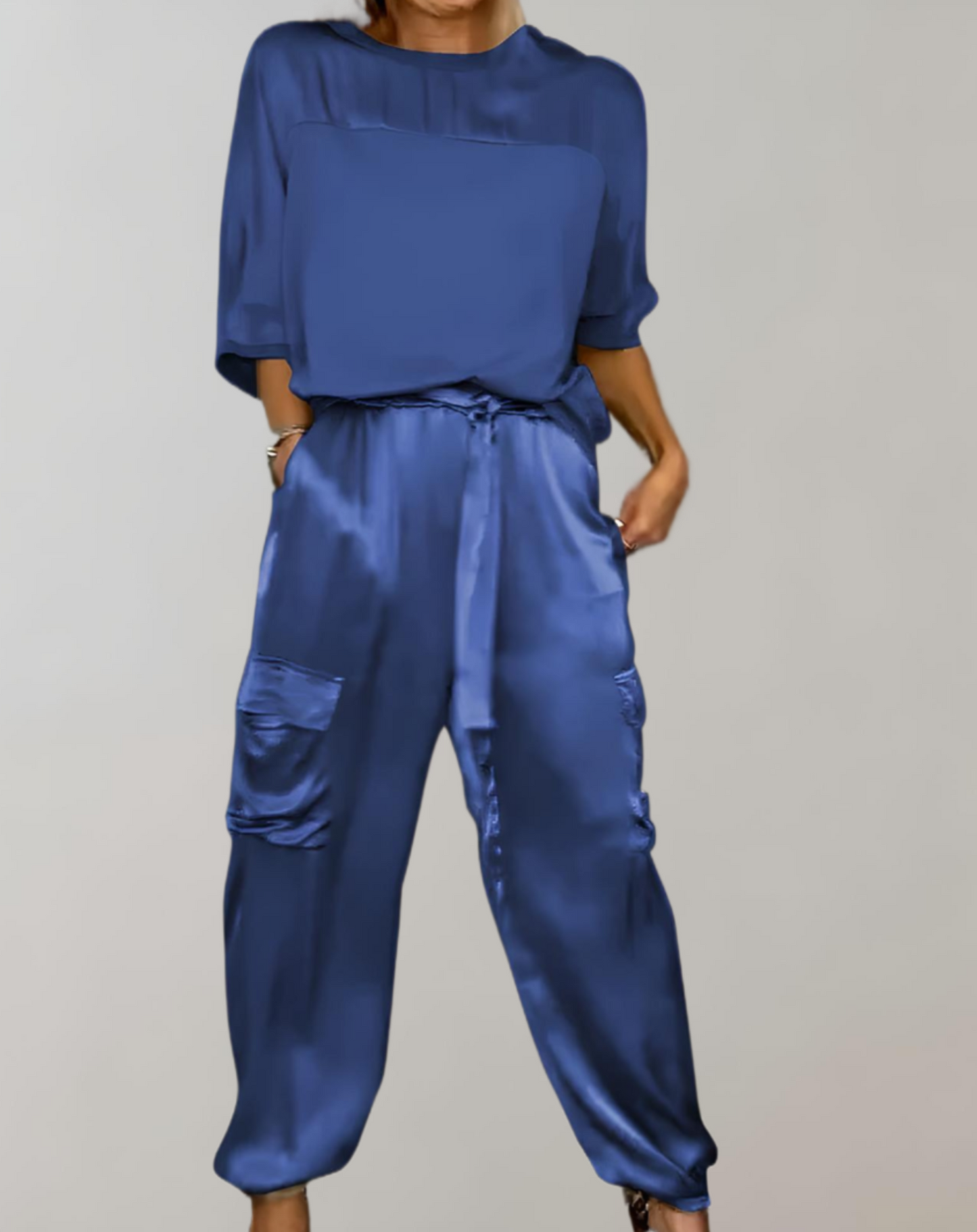 Finley™ - Luxurious Silky Cargo Lounge Set for Ultimate Comfort