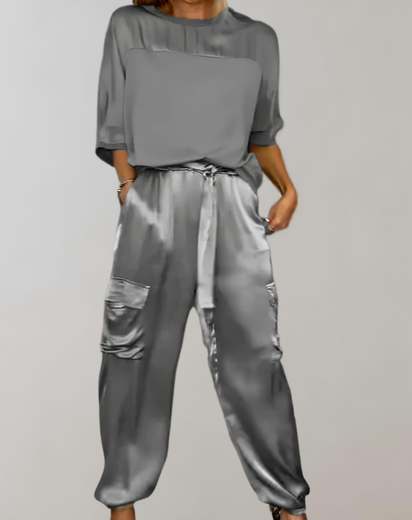 Finley™ - Luxurious Silky Cargo Lounge Set for Ultimate Comfort