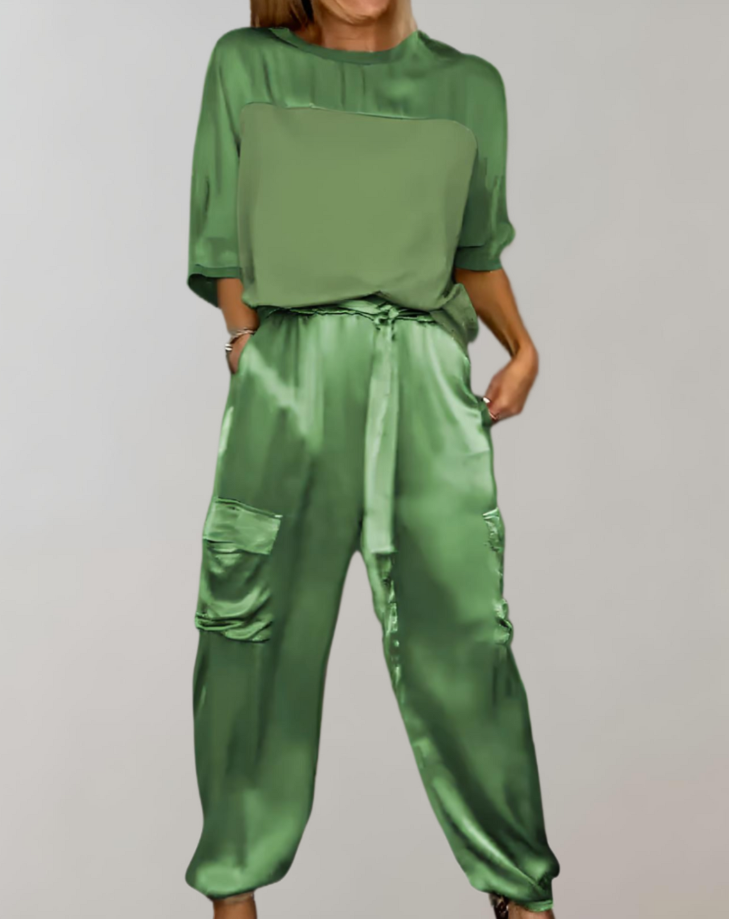 Finley™ - Luxurious Silky Cargo Lounge Set for Ultimate Comfort