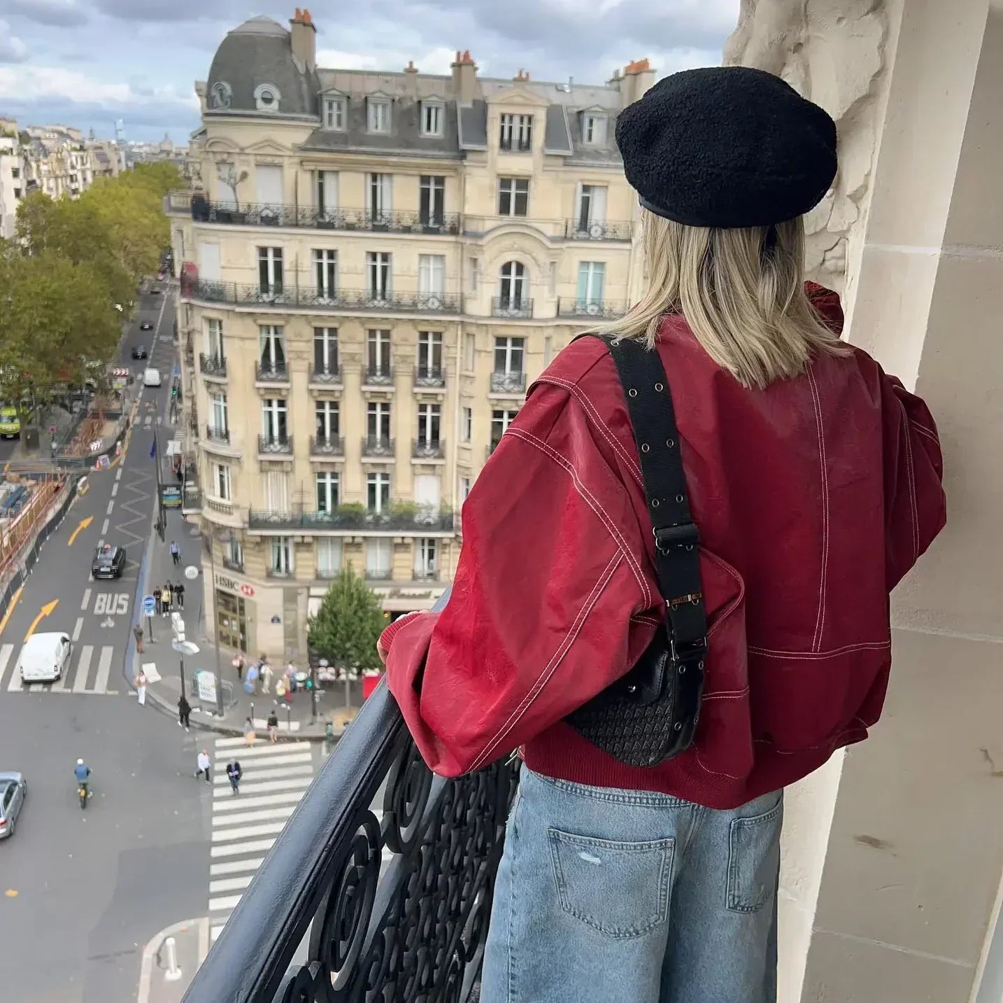 Faye™ | Oversized red jacket