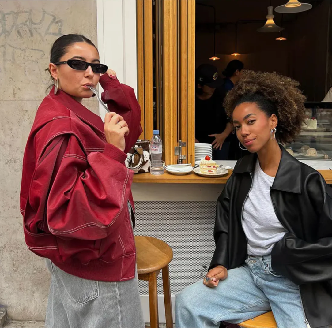 Faye™ | Oversized red jacket