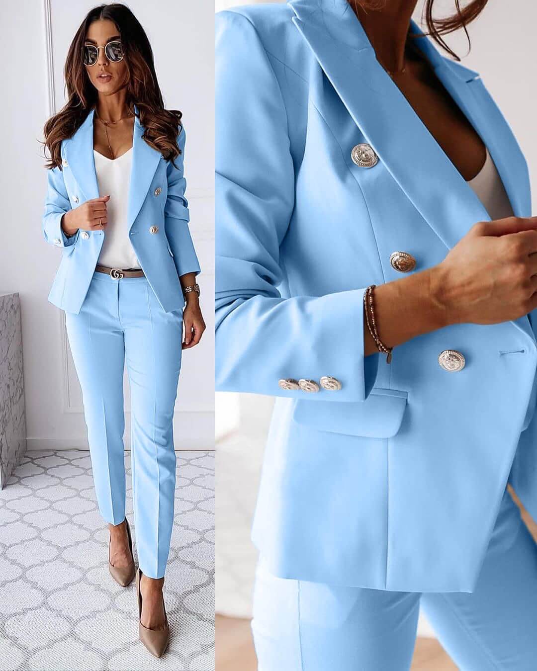 Ladies pantsuit set - blazer & pants elegant