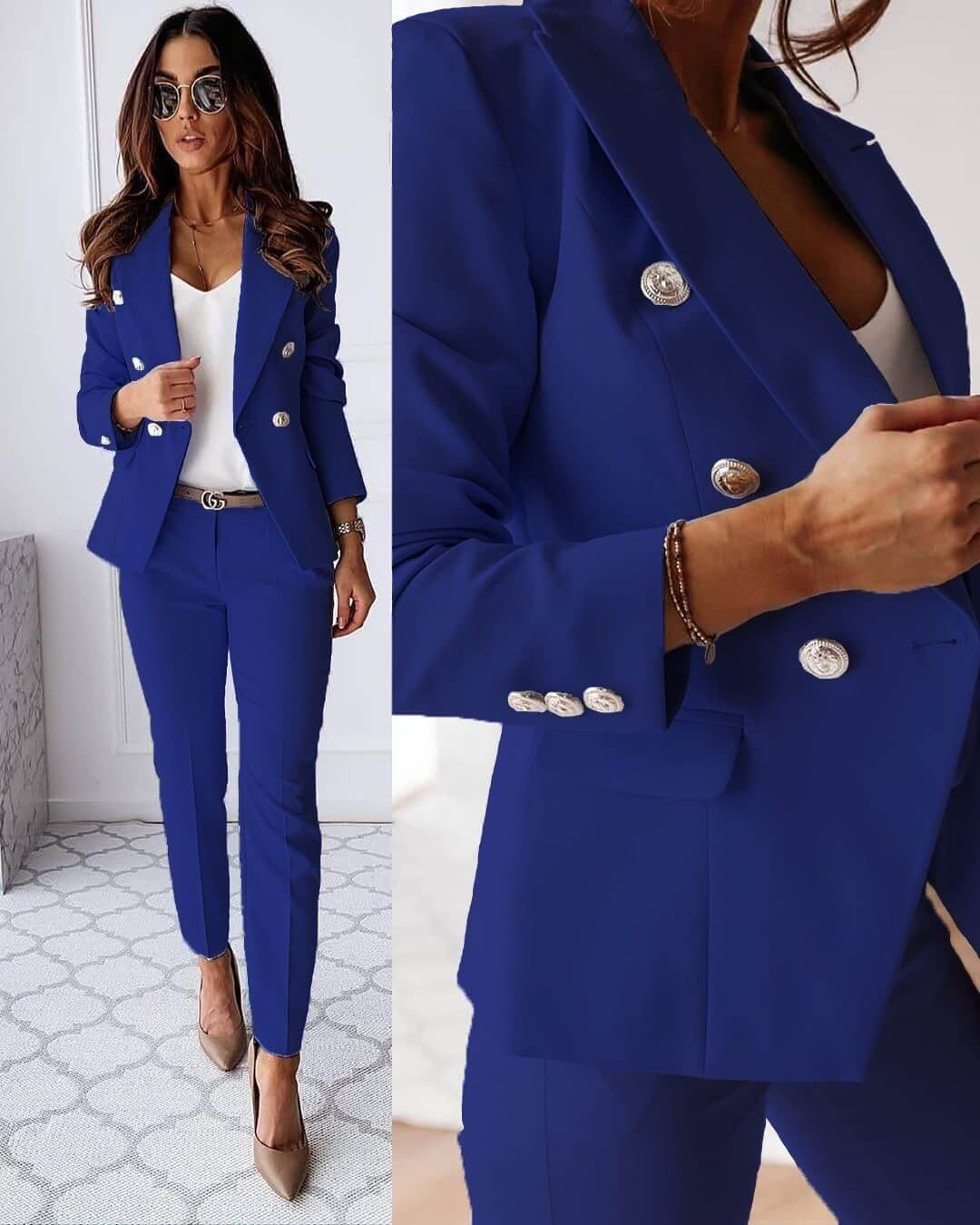 Ladies pantsuit set - blazer & pants elegant