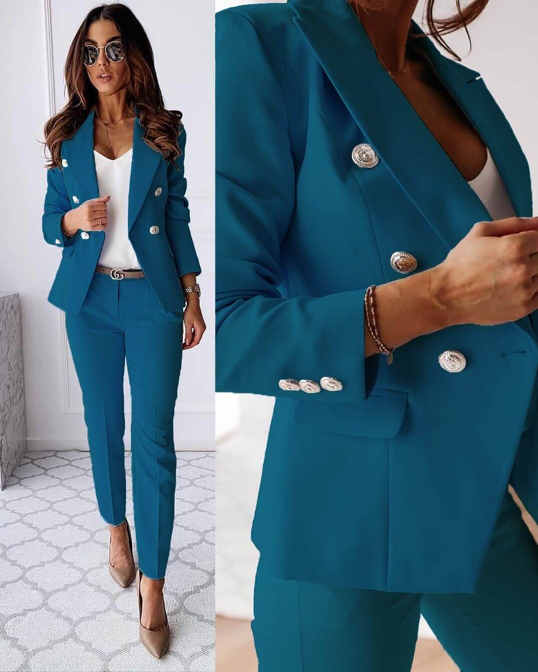 Ladies pantsuit set - blazer & pants elegant