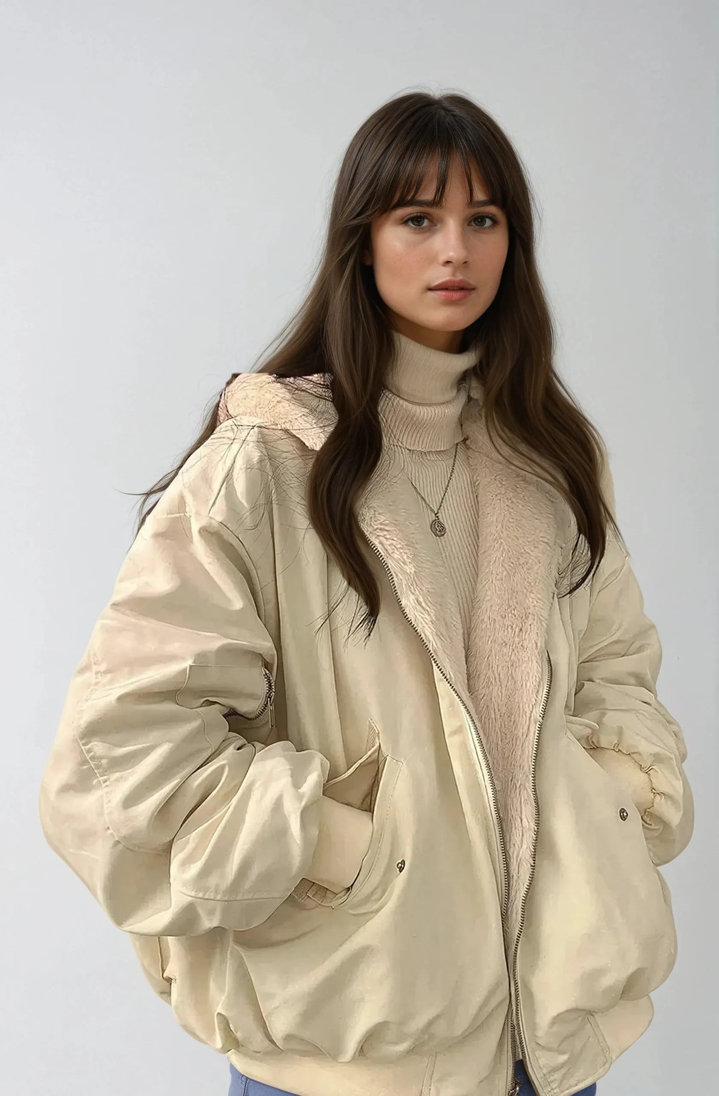 Océane Dubois | Elegant reversible thick jacket