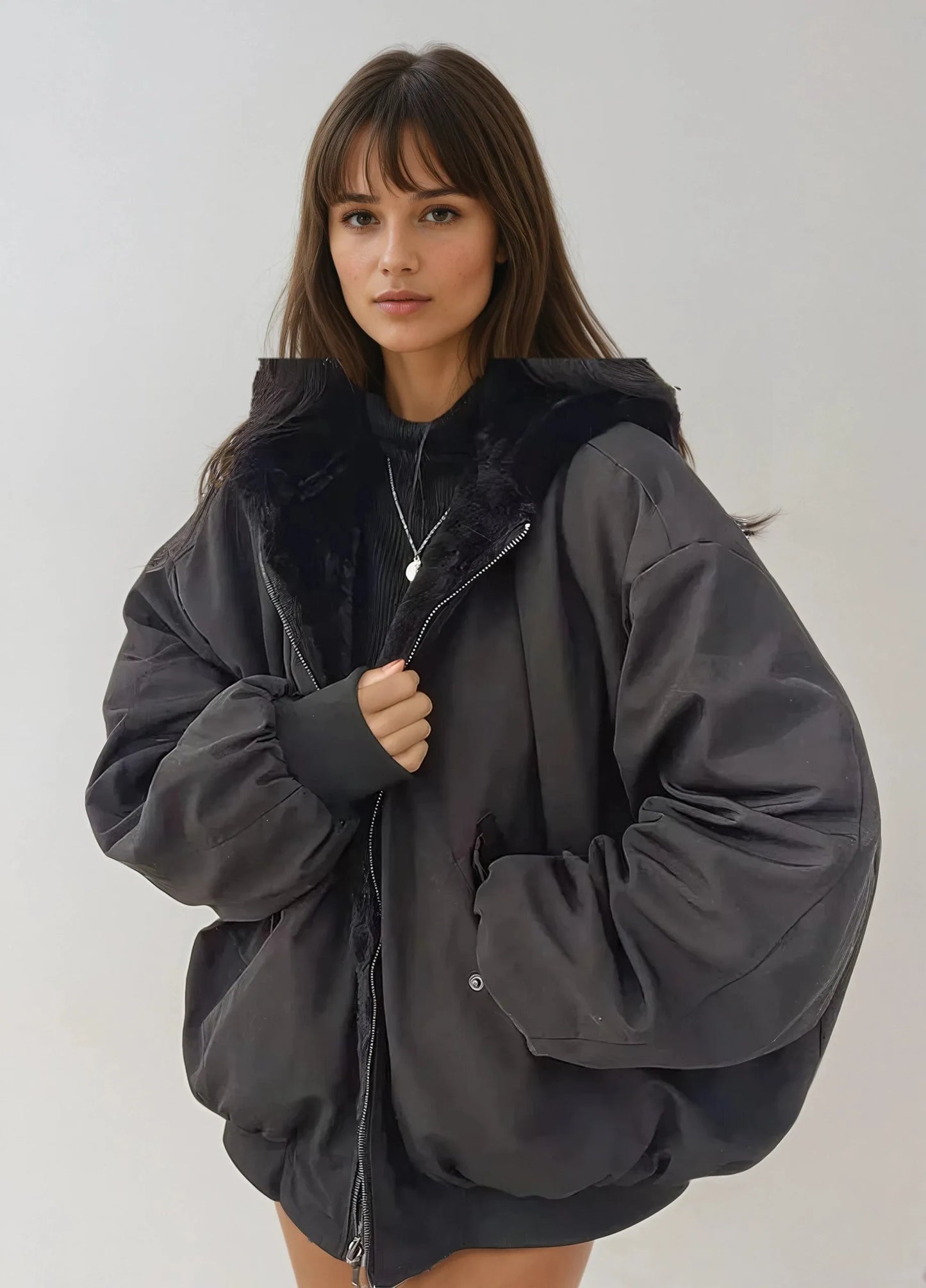 Océane Dubois | Elegant reversible thick jacket