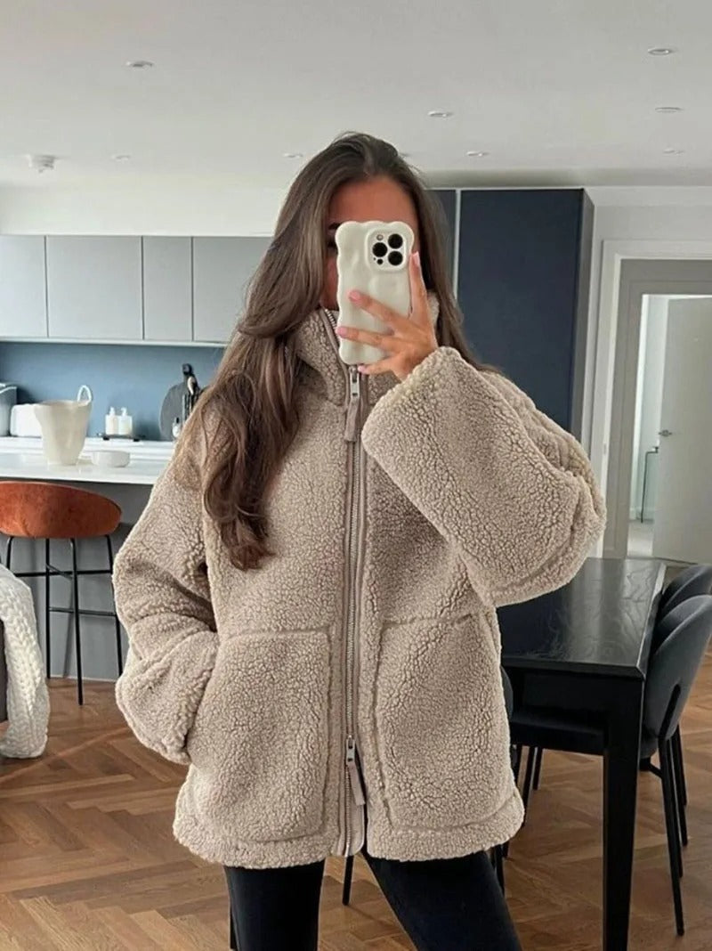 Lisa | Oversized warm fleece jacket