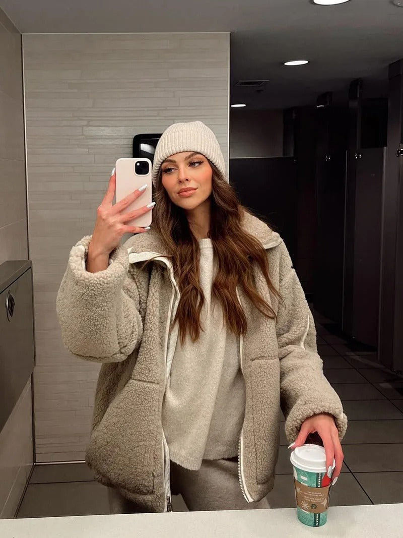 Lisa | Oversized warm fleece jacket