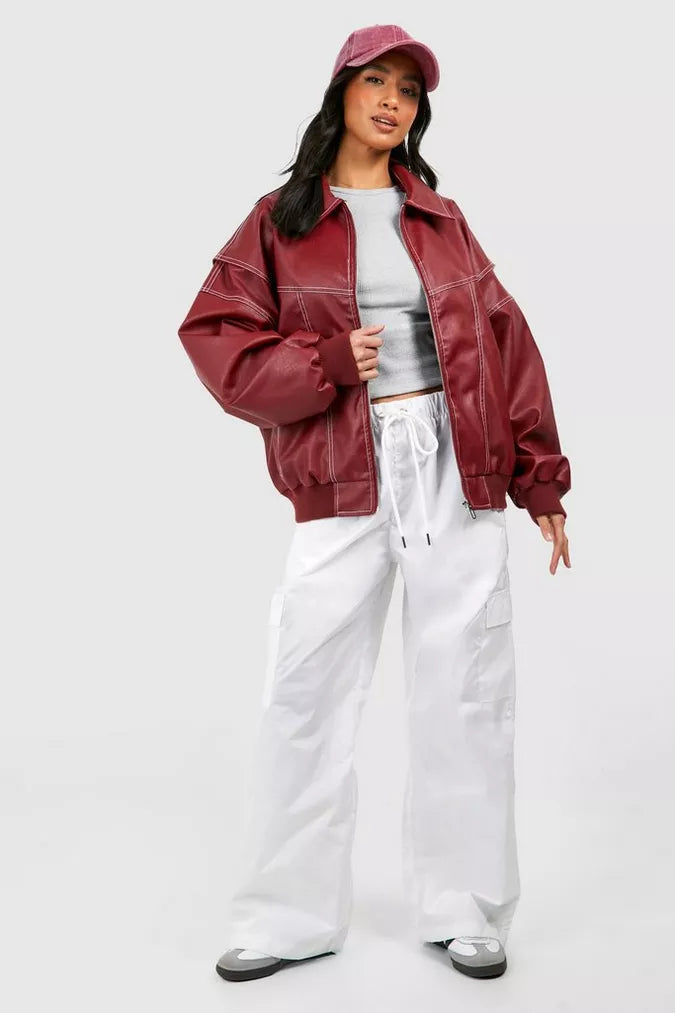 Faye™ | Oversized red jacket