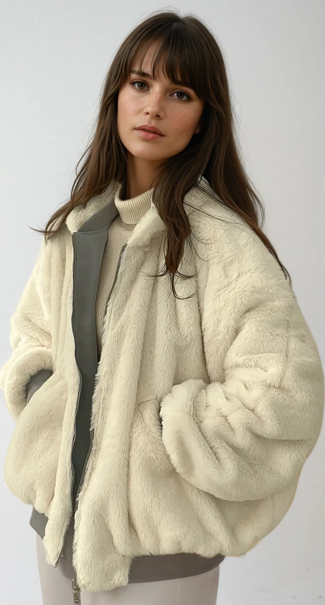 Océane Dubois | Elegant reversible thick jacket