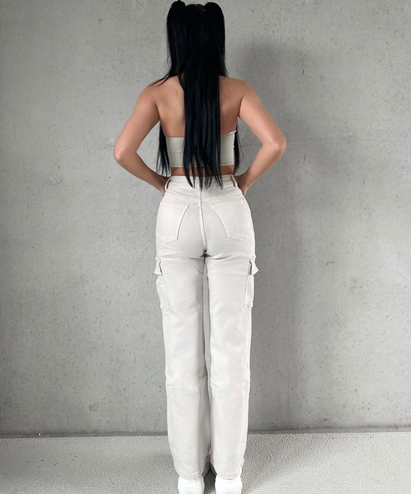 Pilar® | Eva Cream Cargo Pants