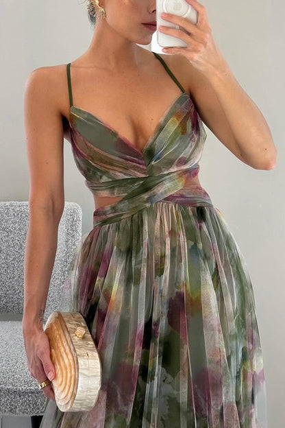 Florence - Enchanting Floral Print Maxi Dress