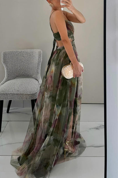 Florence - Enchanting Floral Print Maxi Dress