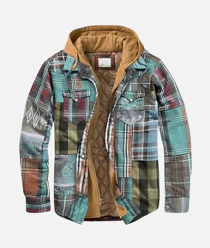 Darwin - Stylish Patchwork Plaid Jacket