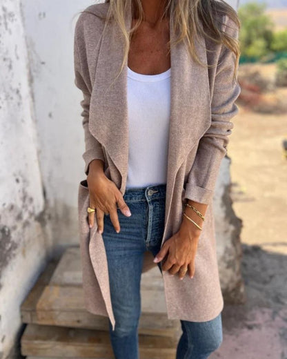 EIGONA - CASUAL CARDIGAN WITH LAPELS