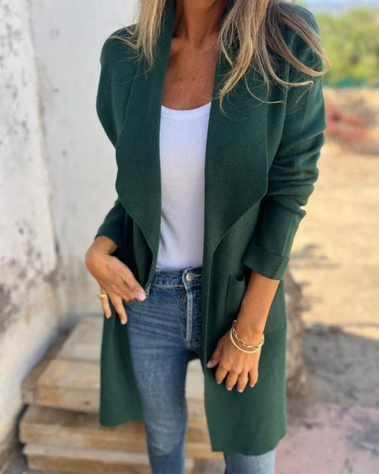 EIGONA - CASUAL CARDIGAN WITH LAPELS