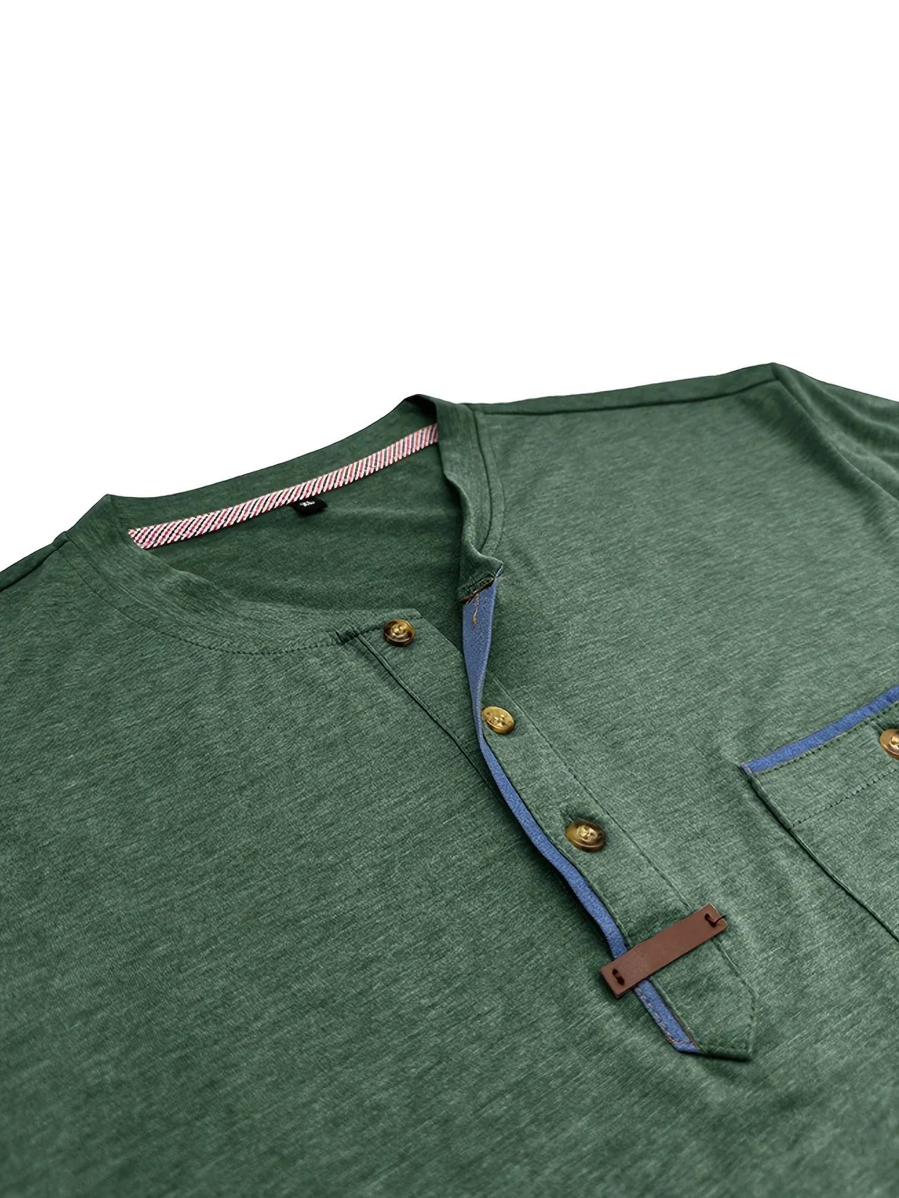 Saxon - Elegant Round Neck T Shirt With Pocket
