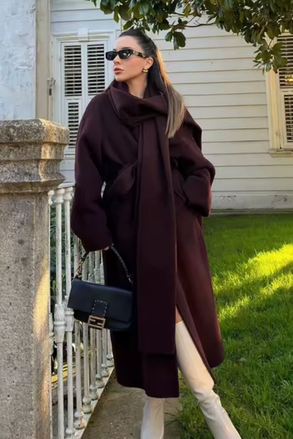 Querine | Coat with scarf