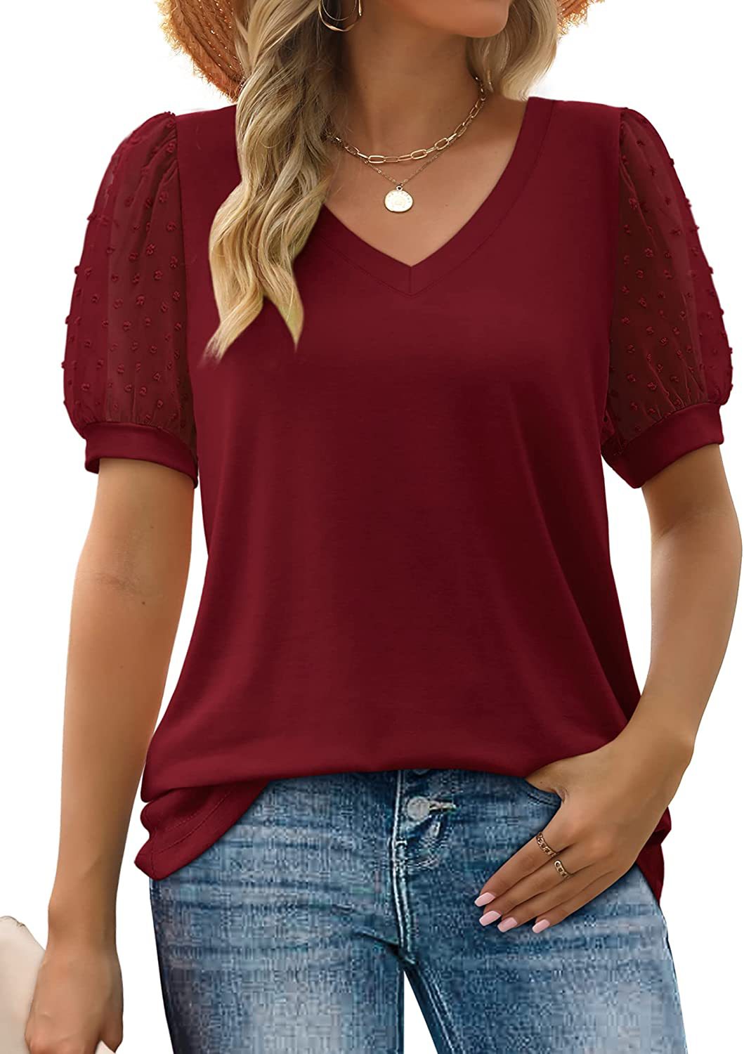 Rhianna™ - Chic Puff-Sleeve Blouse for a Sophisticated Look