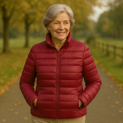 Freja Padded Jacket | Dark Red