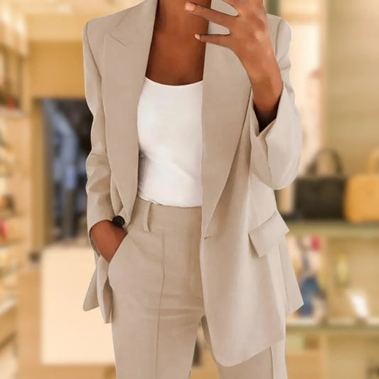 Roseann | Lapel Slimming Suit Set