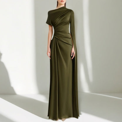 ALEXIA - SLANTED COLLAR DRESS