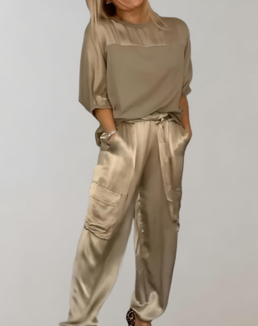 Finley™ - Luxurious Silky Cargo Lounge Set for Ultimate Comfort
