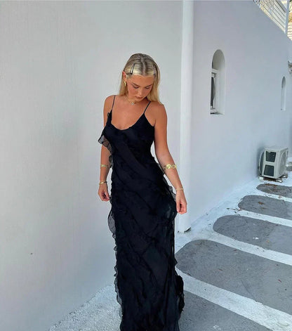 Mara | Backless Off-shoulder Maxi Dress