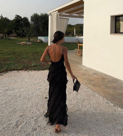 Mara | Backless Off-shoulder Maxi Dress