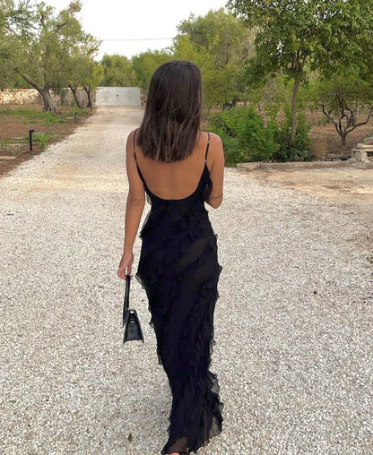 Mara | Backless Off-shoulder Maxi Dress