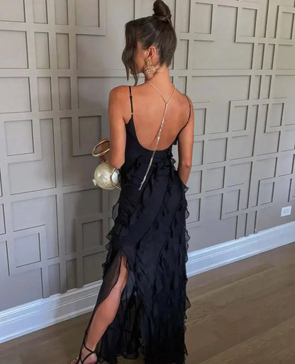 Mara | Backless Off-shoulder Maxi Dress