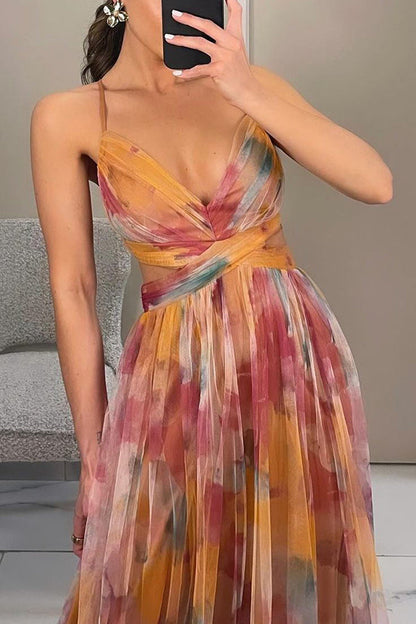 Florence - Enchanting Floral Print Maxi Dress