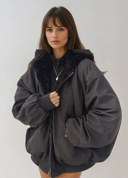 Océane Dubois | Elegant reversible thick jacket
