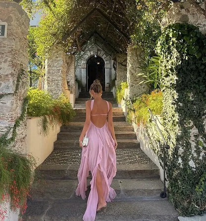 Sarah | Glamorous Ruffled Maxi Dress
