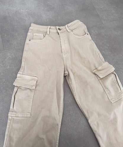 Pilar® | Eva Cream Cargo Pants