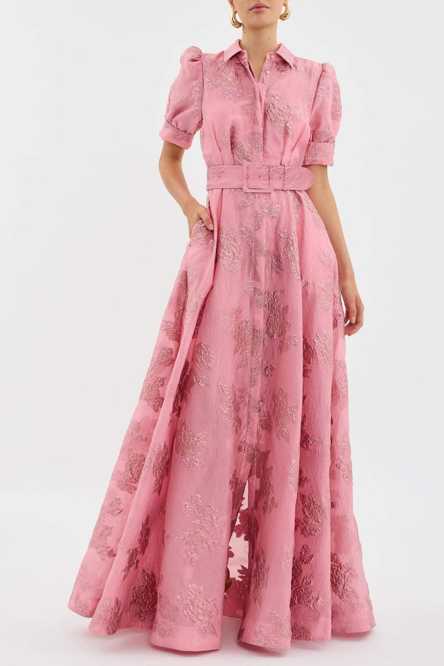 Anabella - Short Puff Sleeves Dress