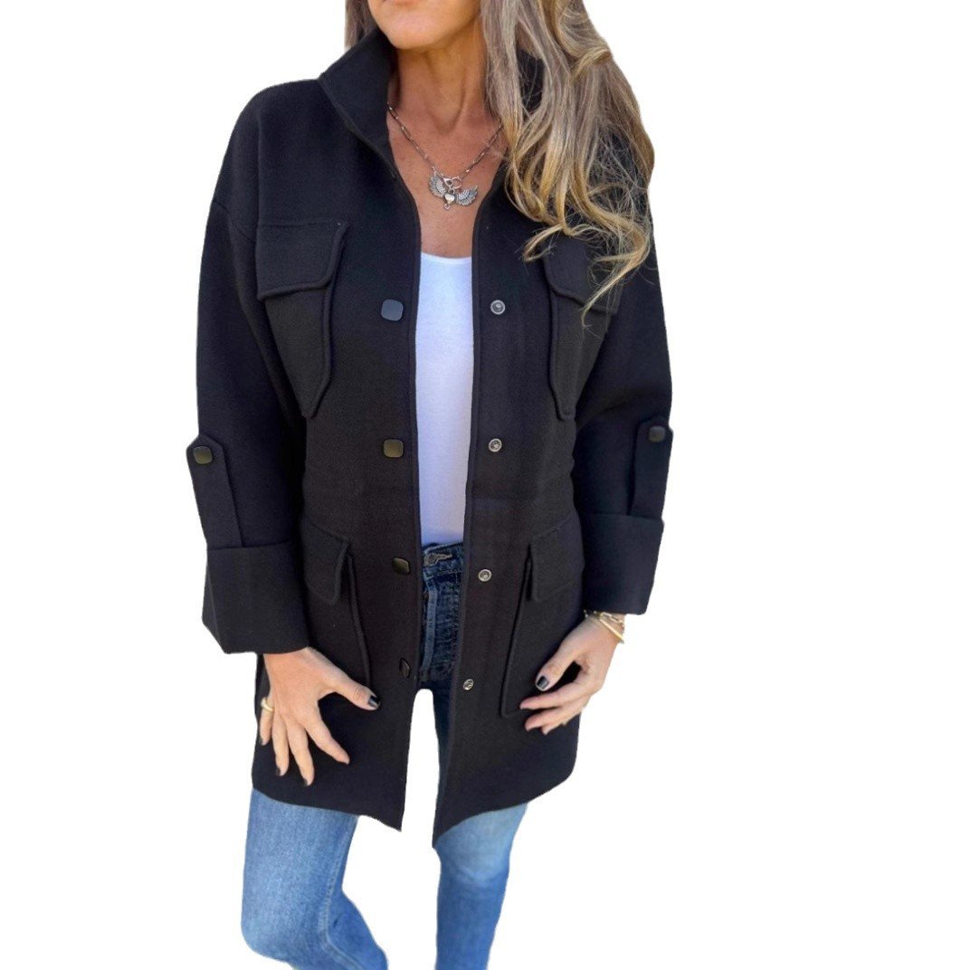 Winter double-sided tweed women's jacket