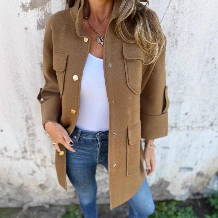 Winter double-sided tweed women's jacket